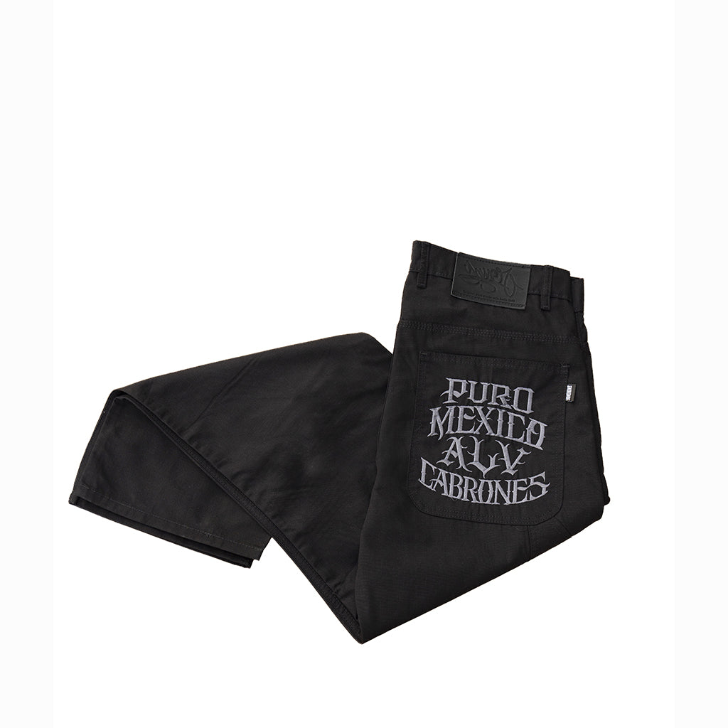Pantalón Puro México ALV Gabardina Negro