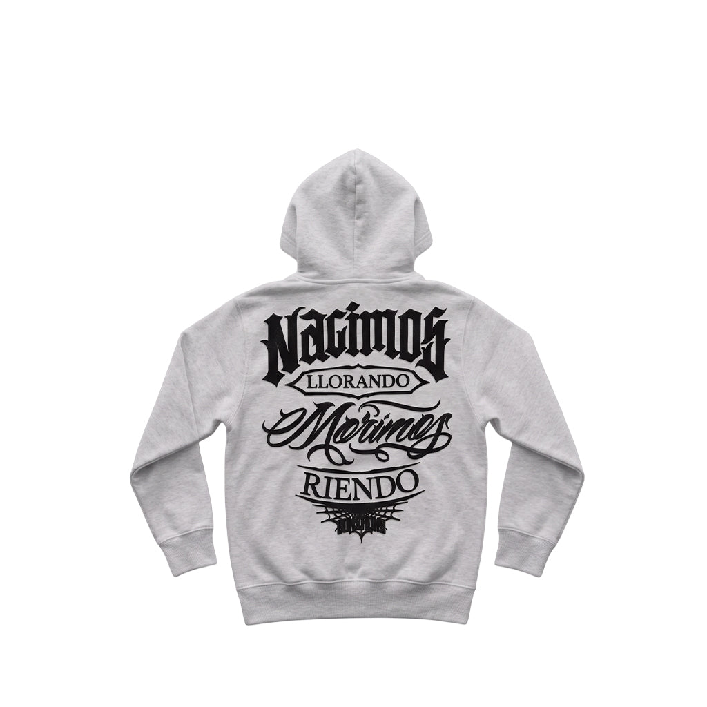 Hoodie Nacimos Llorando Gris